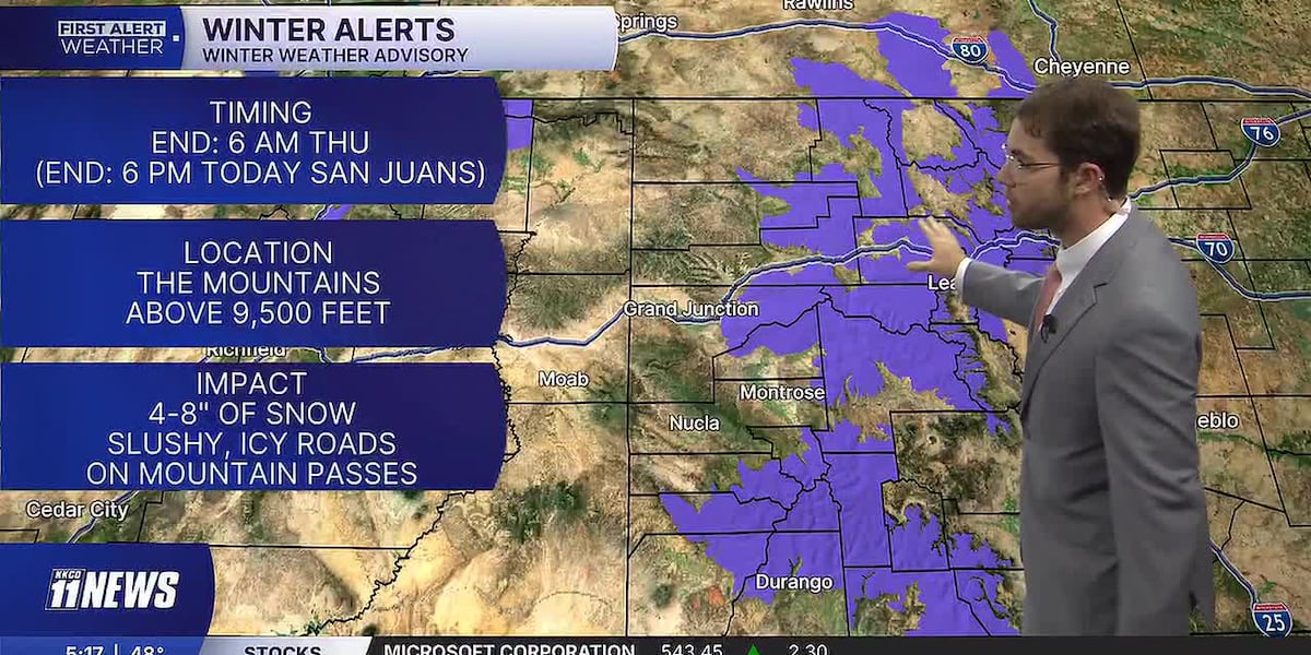 First Photograph In Color Periods of valley rain & mountain snow with winter weather advisories ...