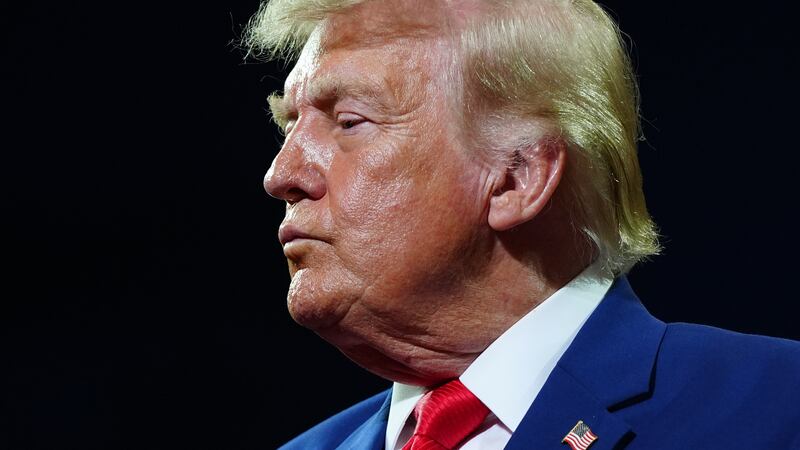 President Donald Trump speaks at Wheeler High School, Wednesday, July 22, 2026, in Marietta, Ga.