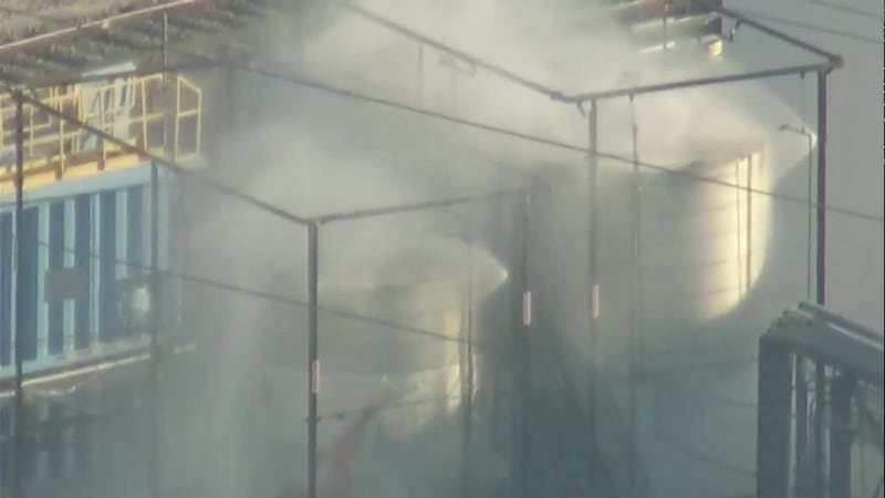 The risk of a catastrophic explosion at a damaged chemical tank in California has been...