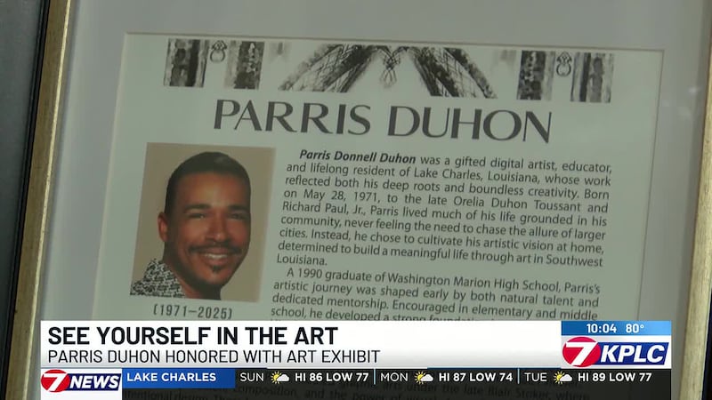 The exhibit is on display at the Black Heritage Gallery in Lake Charles through July 31.